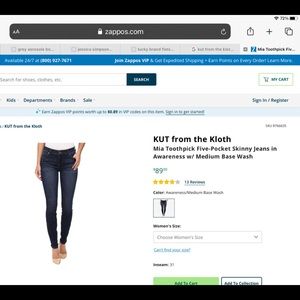 Kut from the cloth skinny jeans